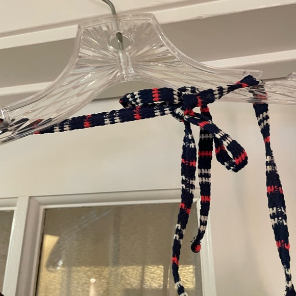 Fat Face Textured Blue Ted White Striped Bikini Set - Picture 6 of 11